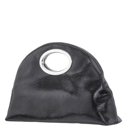 Nina Shoes Jael Black Metallic Geo Swirl Fabric Handle Bag