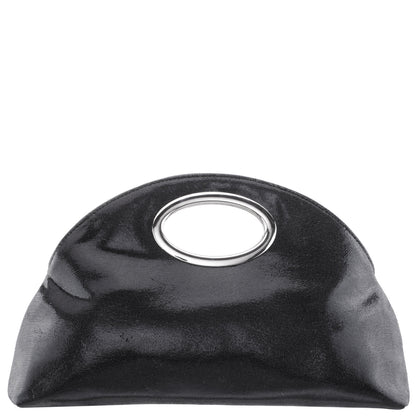Nina Shoes Jael Black Metallic Geo Swirl Fabric Handle Bag
