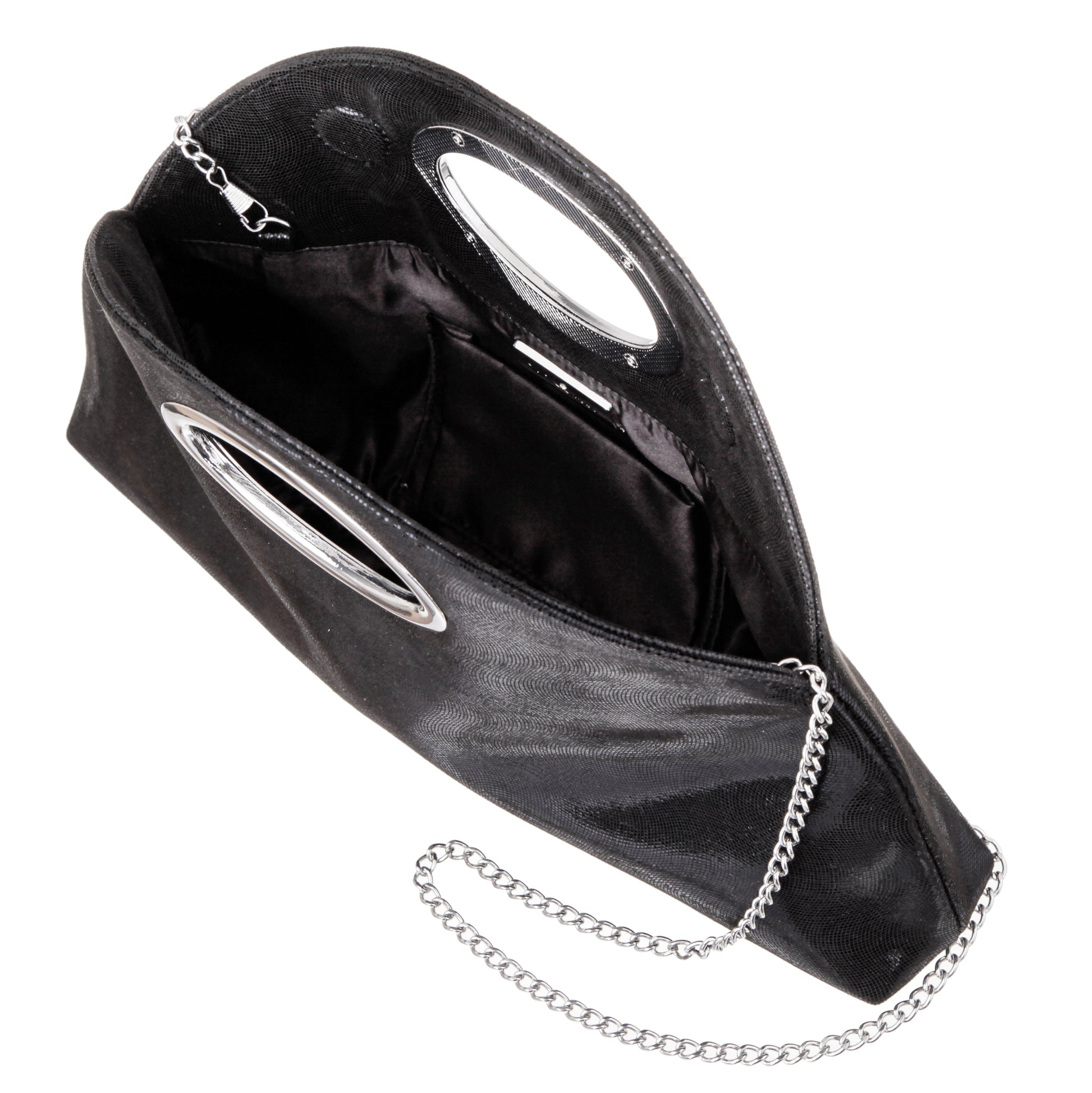 Nina Shoes Jael Black Metallic Geo Swirl Fabric Handle Bag
