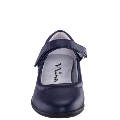 Nina Shoes Girls Dallas Blue Mary Jane Flats