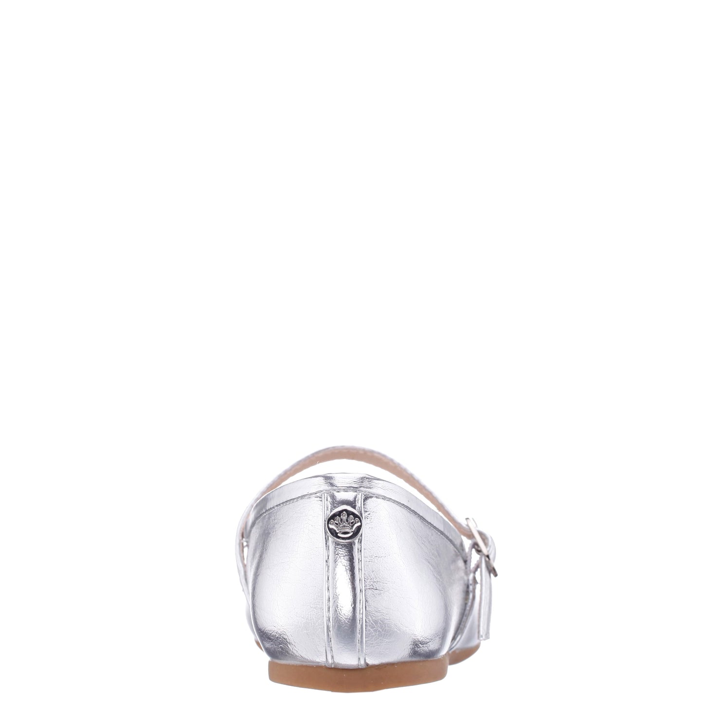 Nina Shoes Girls Nicola Silver Crackle Metallic Ballet Flats