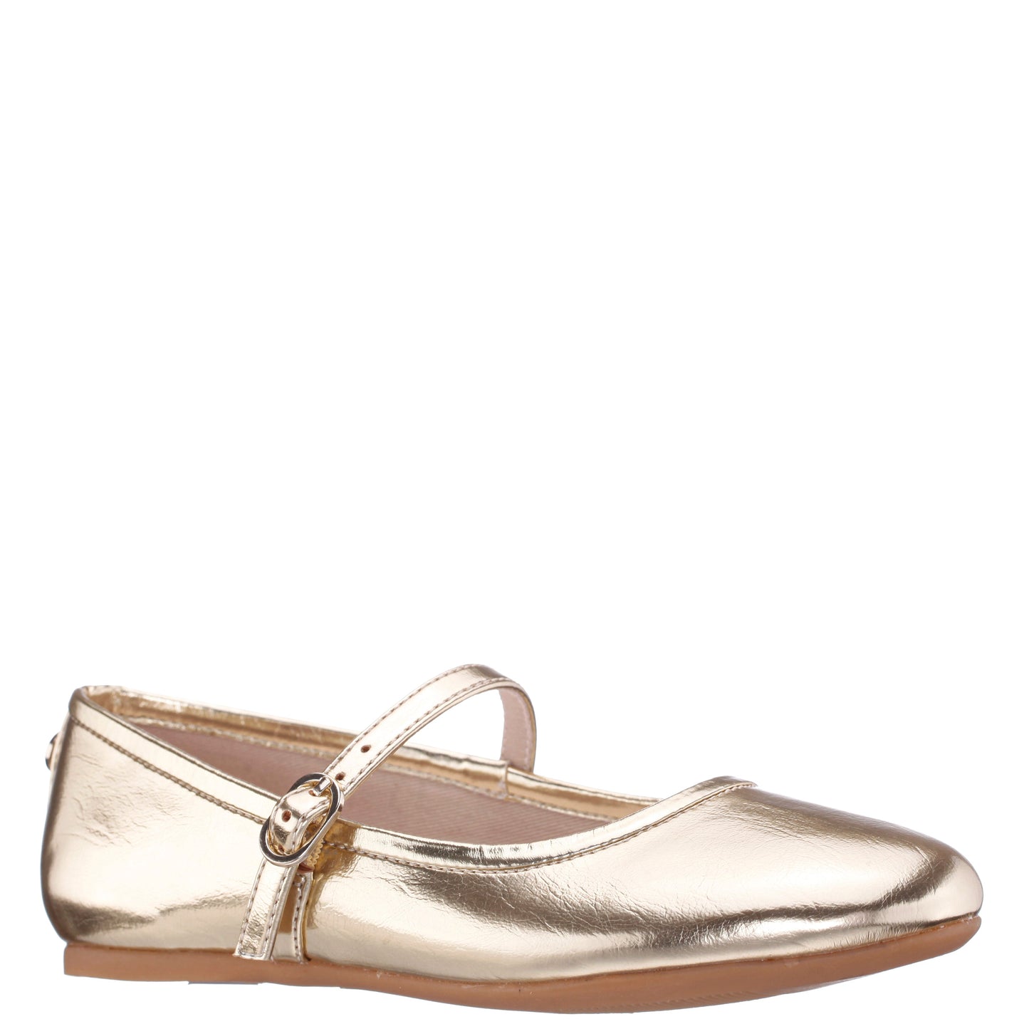 Nina Shoes Girls Nicola Gold Crackle Metallic Ballet Flats