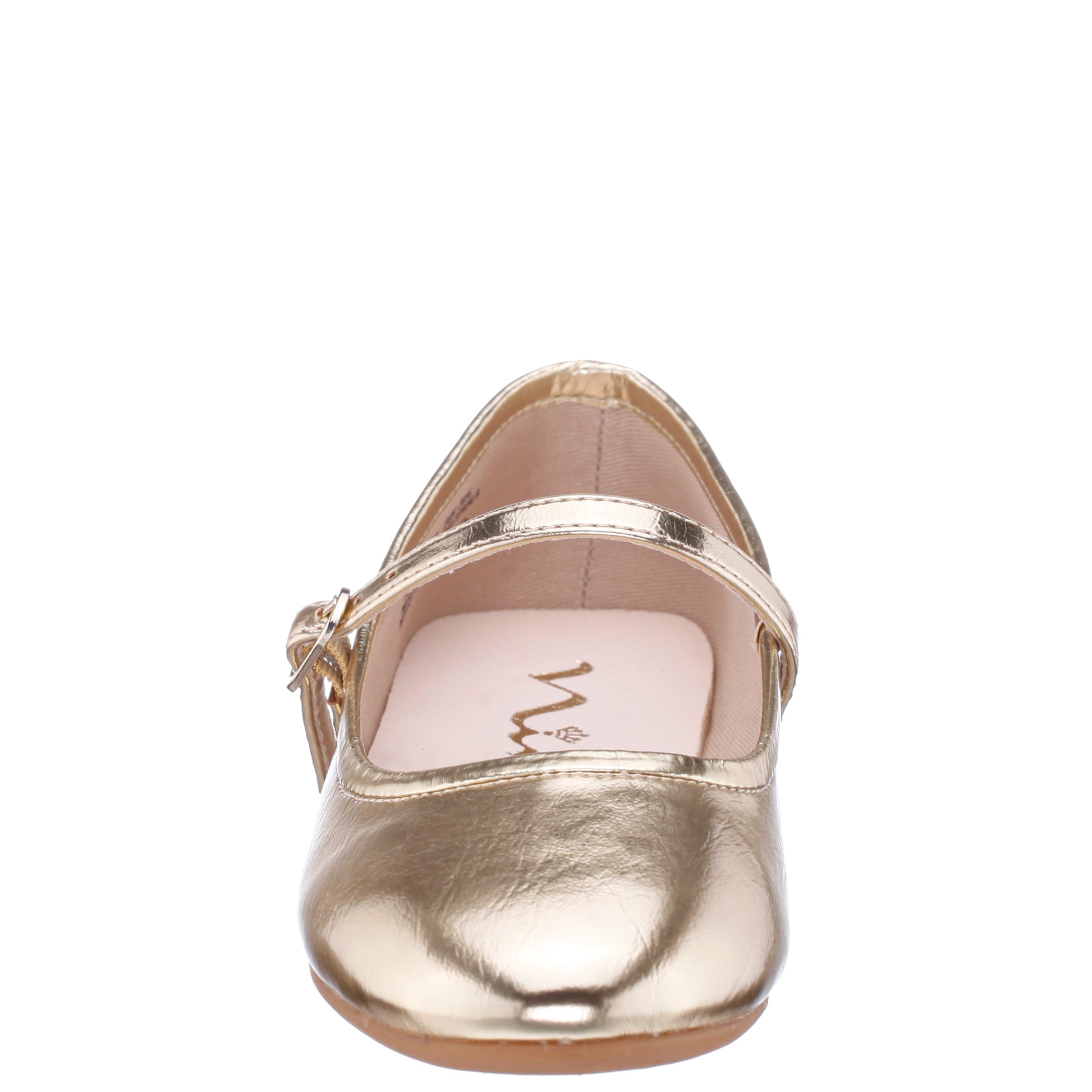 Nina Shoes Girls Nicola Gold Crackle Metallic Ballet Flats