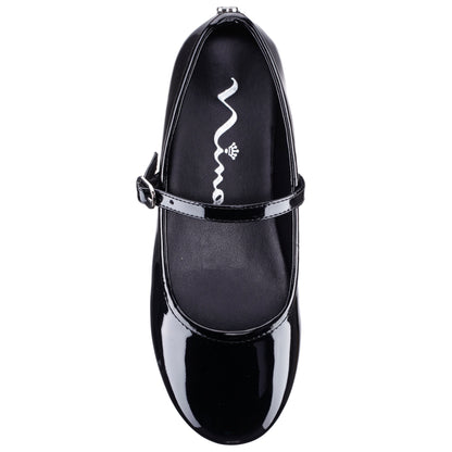 Nina Shoes Girls Nicola Black Patent Ballet Flats