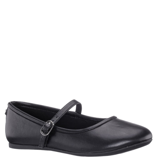 Nina Shoes Girls Nicola Black Smooth Ballet Flats