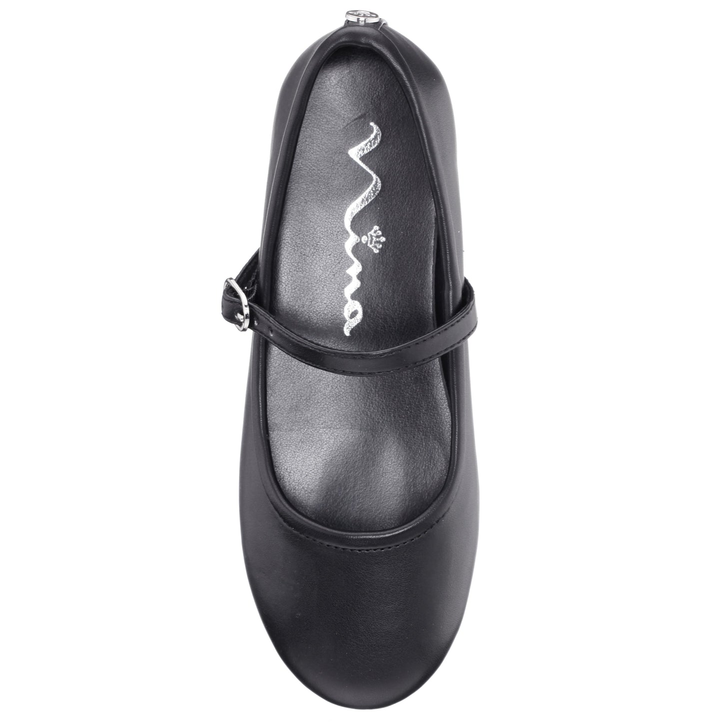 Nina Shoes Girls Nicola Black Smooth Ballet Flats