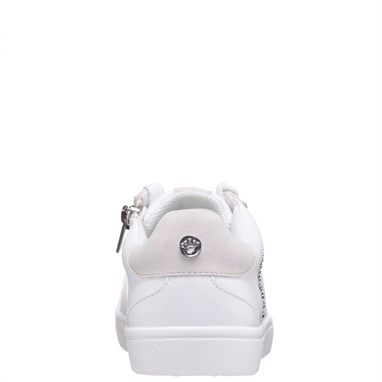 Nina Shoes Girls Zicky White lace up star studded sneakers