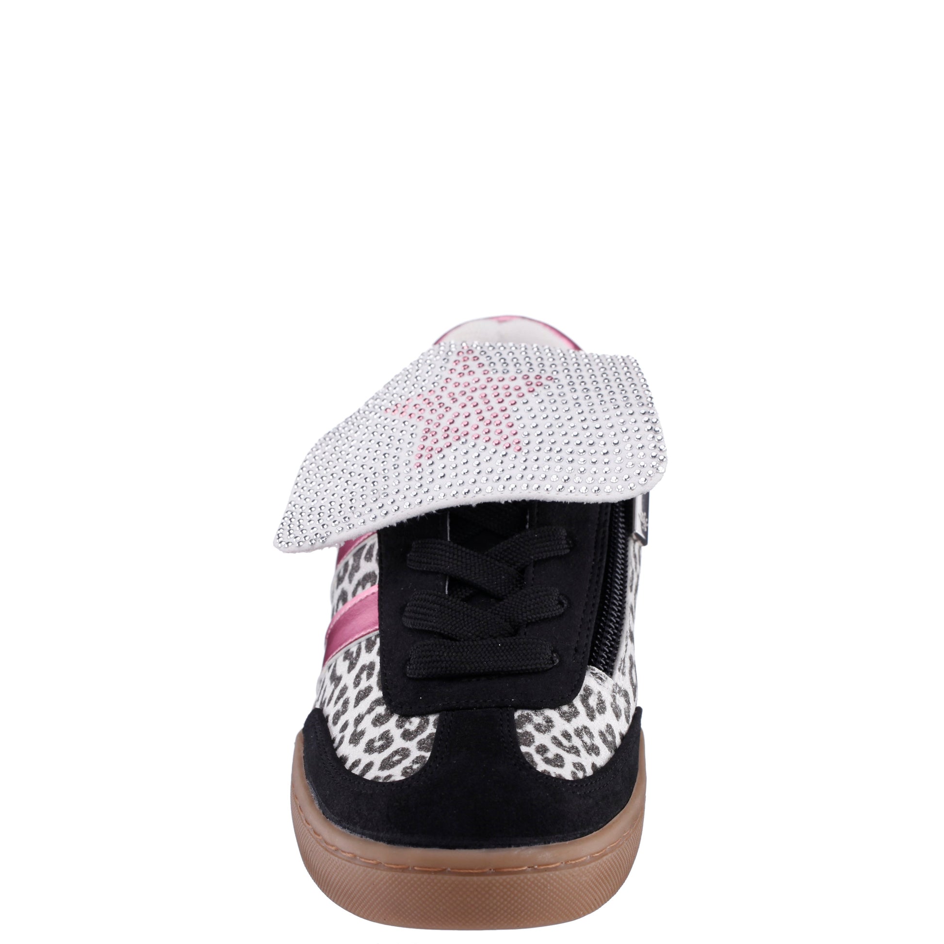 Nina Shoes Girls Cruise Leopard Glitter Low Top Sneakers