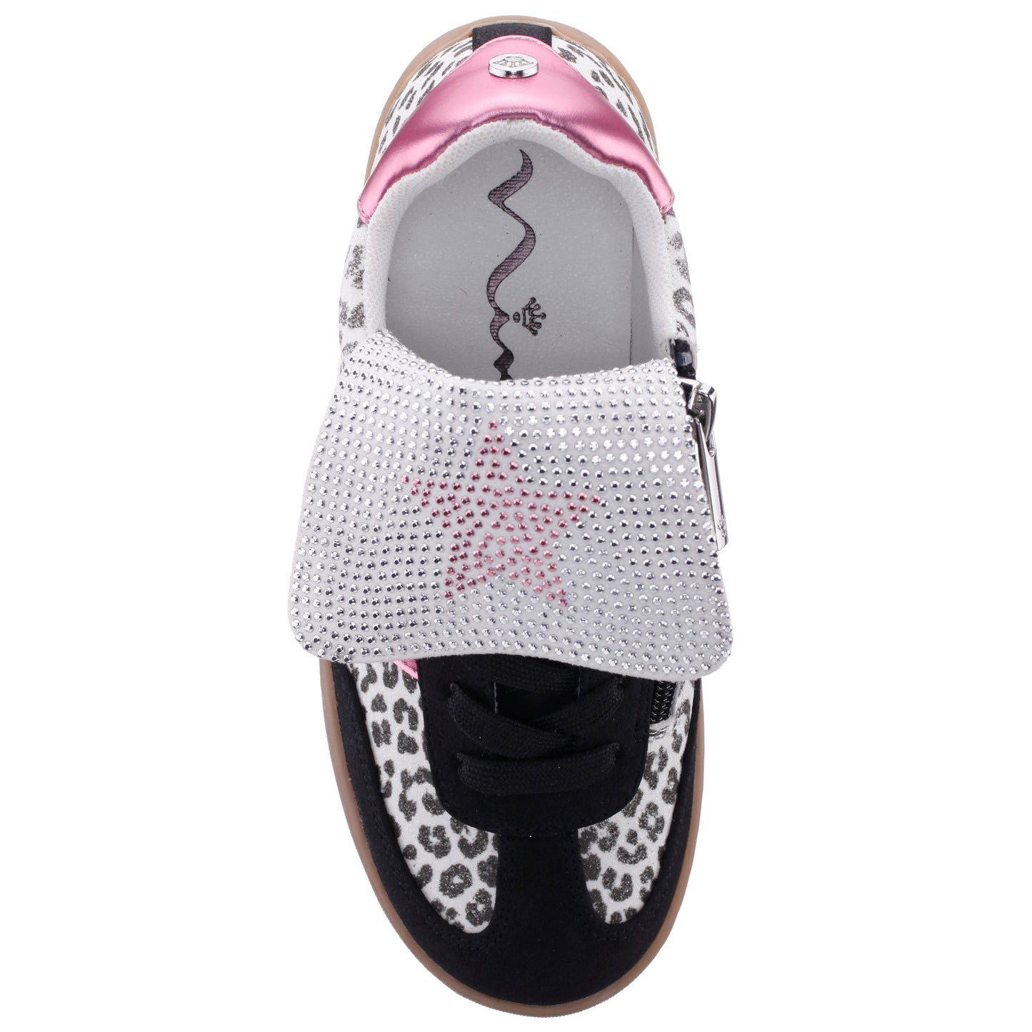 Nina Shoes Girls Cruise Leopard Glitter Low Top Sneakers