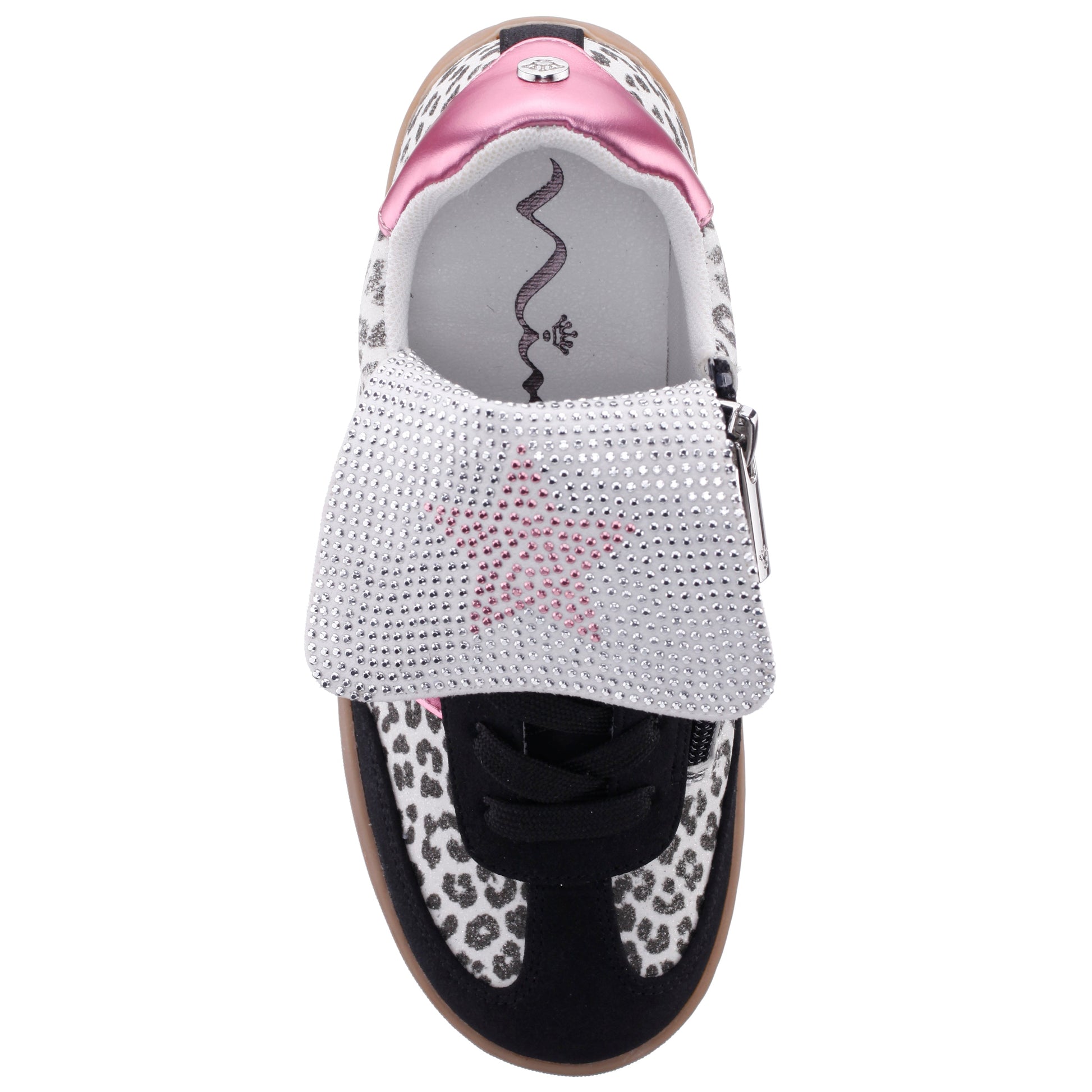 Nina Shoes Girls Cruise Leopard Glitter Low Top Sneakers