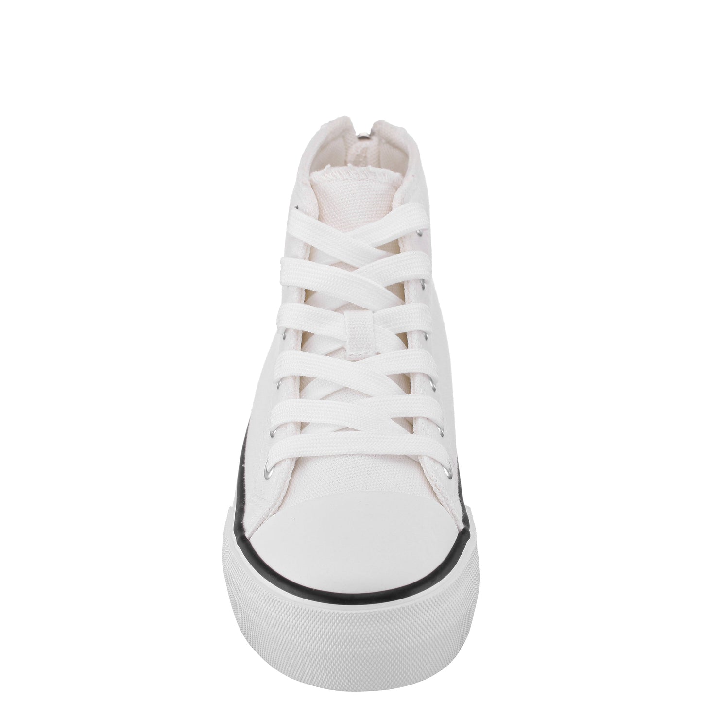 Nina Shoes Girls Tanya White Canvas High Top Sneakers