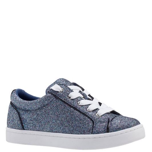 Nina Shoes Girls Portia Blue Glitter Low Top Sneakers