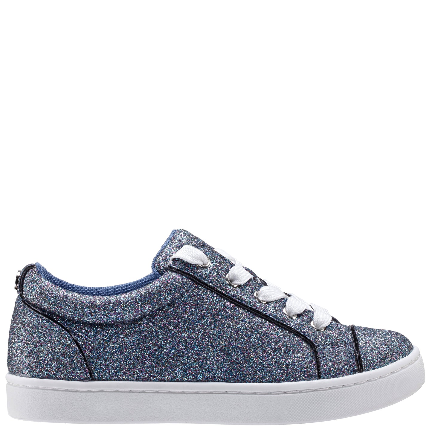 Nina Shoes Girls Portia Blue Glitter Low Top Sneakers