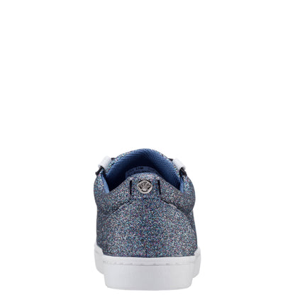 Nina Shoes Girls Portia Blue Glitter Low Top Sneakers