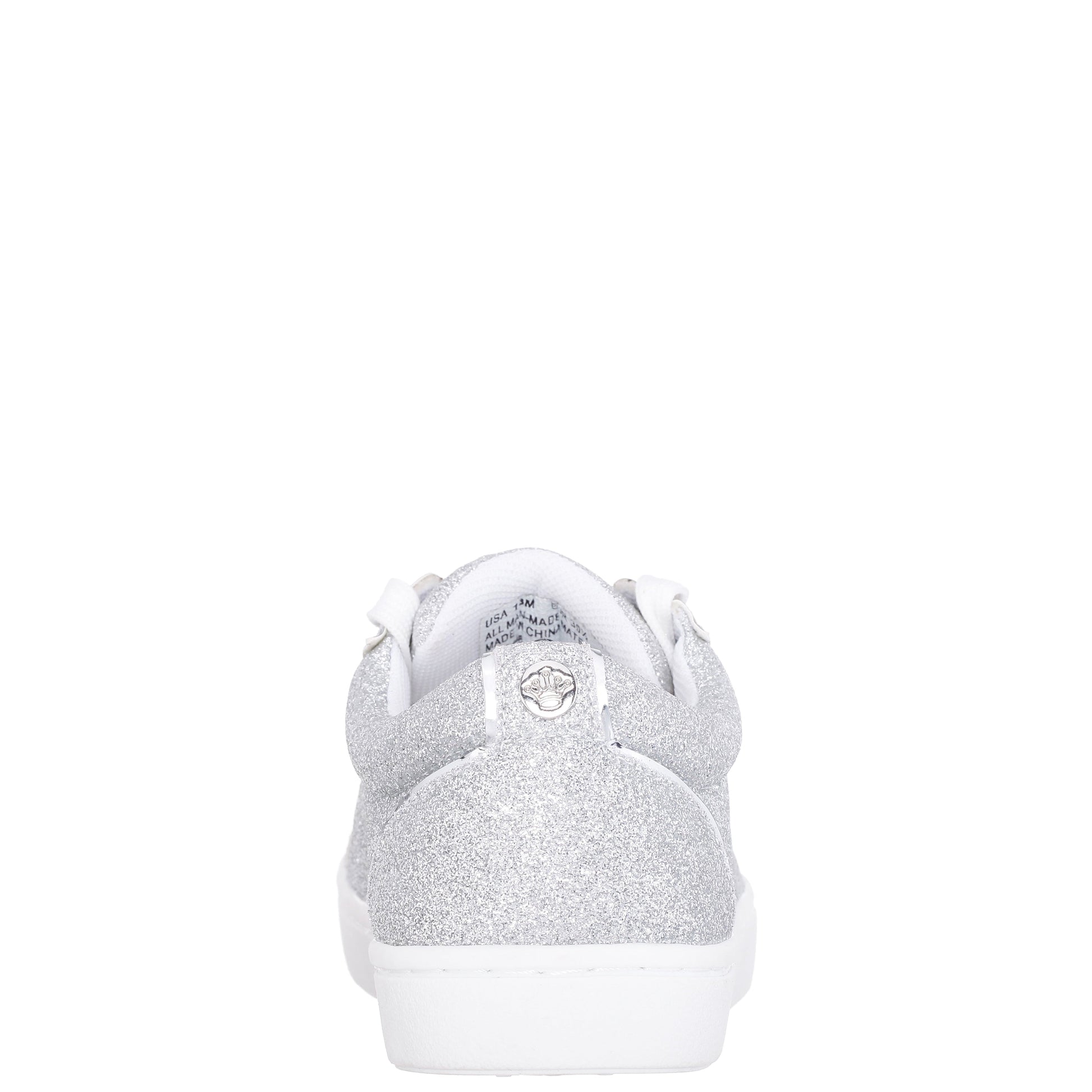 Nina Shoes Girls Portia Silver Glitter Low Top Sneakers