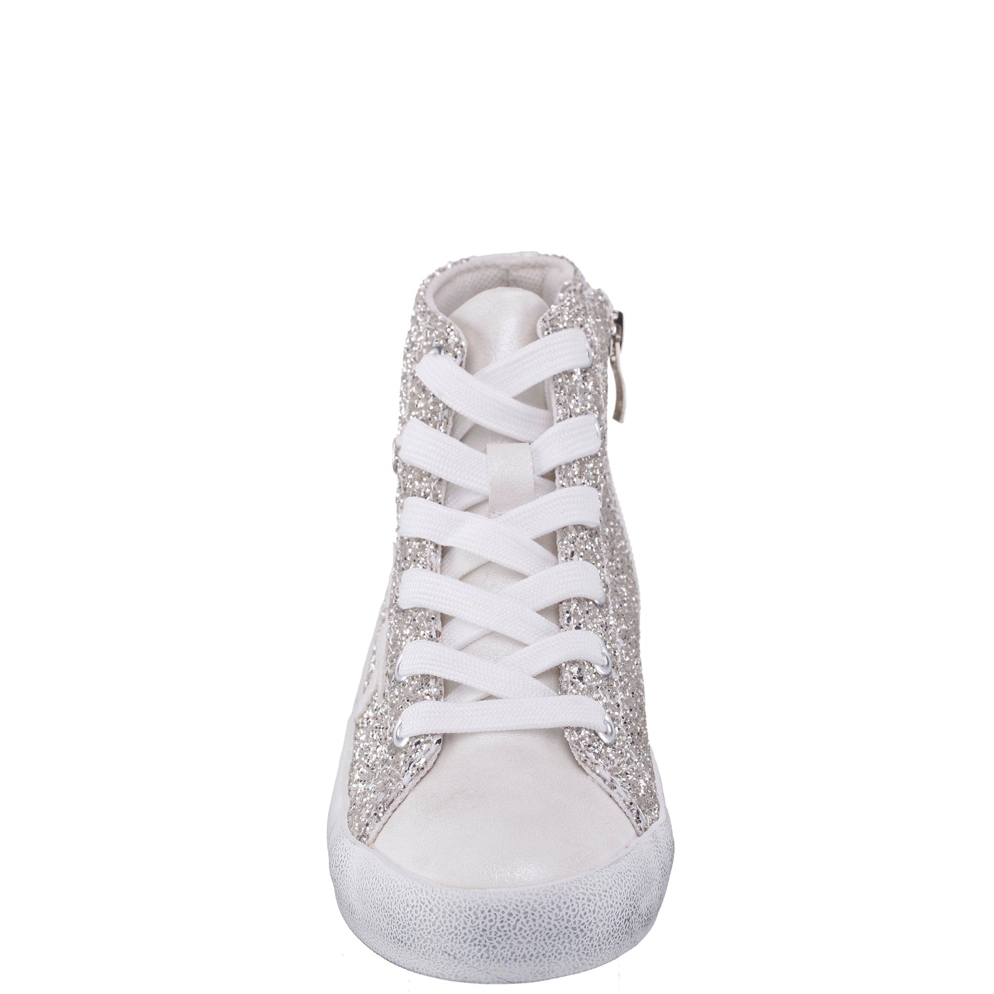 Nina Shoes Girls S410s00508 Silver High Top Sneakers