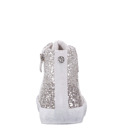 Nina Shoes Girls S410s00508 Silver High Top Sneakers