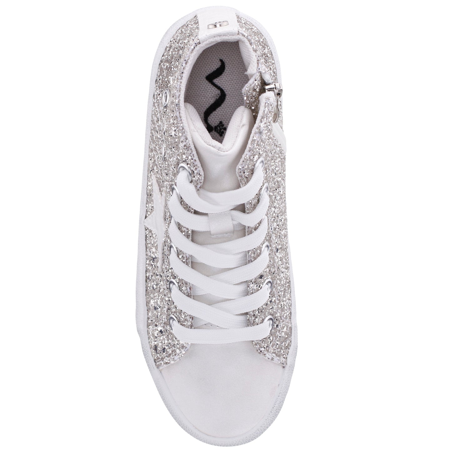 Nina Shoes Girls S410s00508 Silver High Top Sneakers
