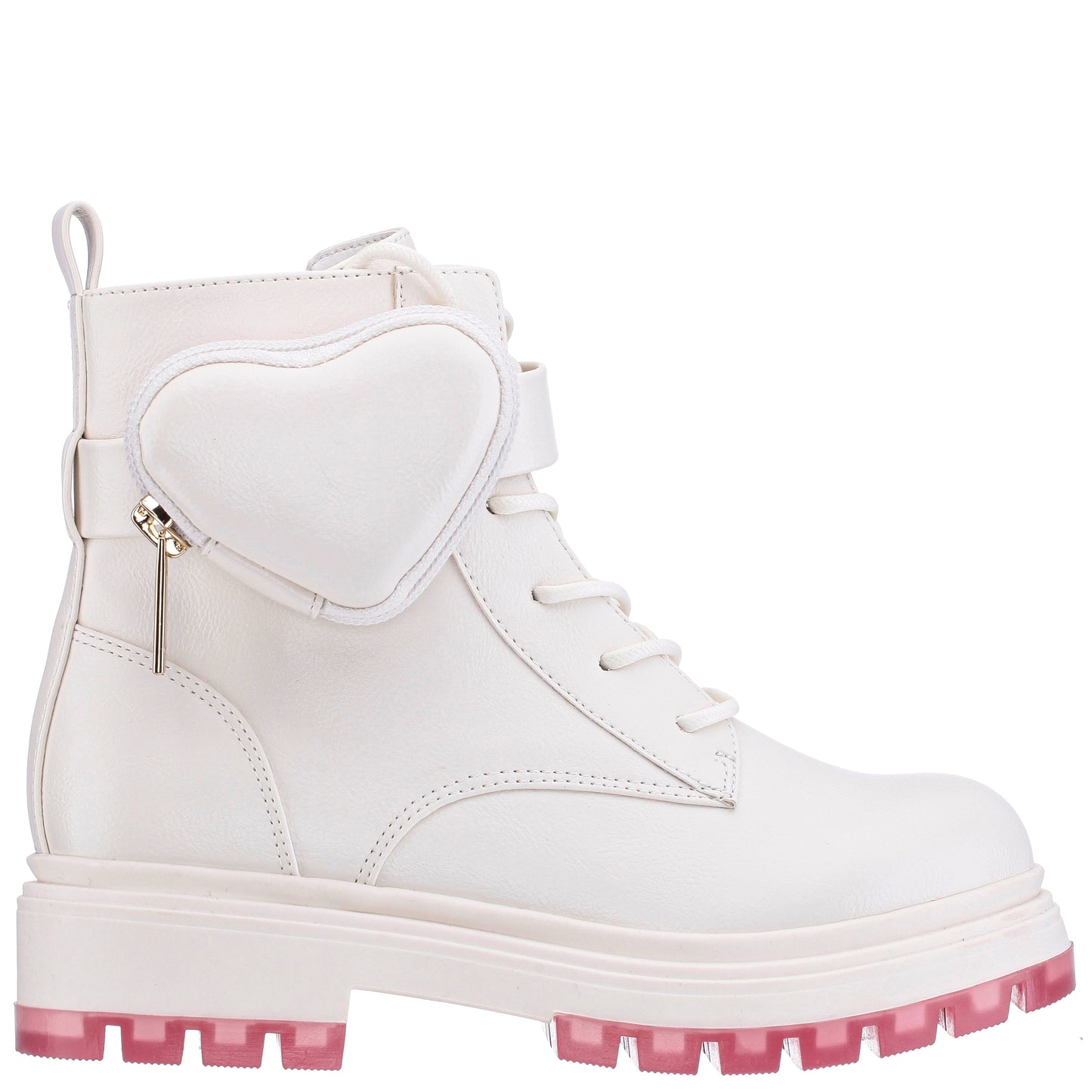 Nina Shoes Girls Milly White Inside Zipe Boots w/Pouch
