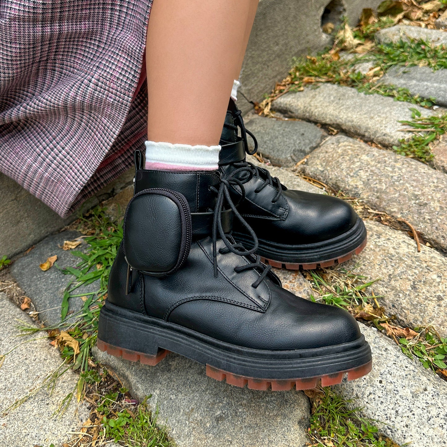 Nina Shoes Girls Milly Black Inside Zip Boots w/Pouch