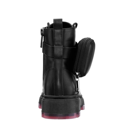 Nina Shoes Girls Milly Black Inside Zip Boots w/Pouch