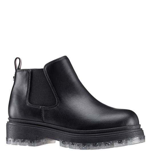 Nina Shoes Girls Prisila Black Inside Zip Ankle Boots