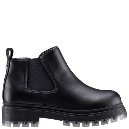 Nina Shoes Girls Prisila Black Inside Zip Ankle Boots