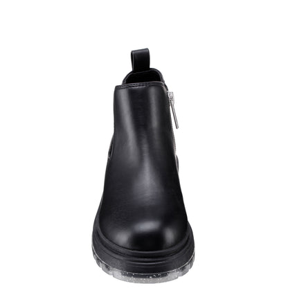 Nina Shoes Girls Prisila Black Inside Zip Ankle Boots