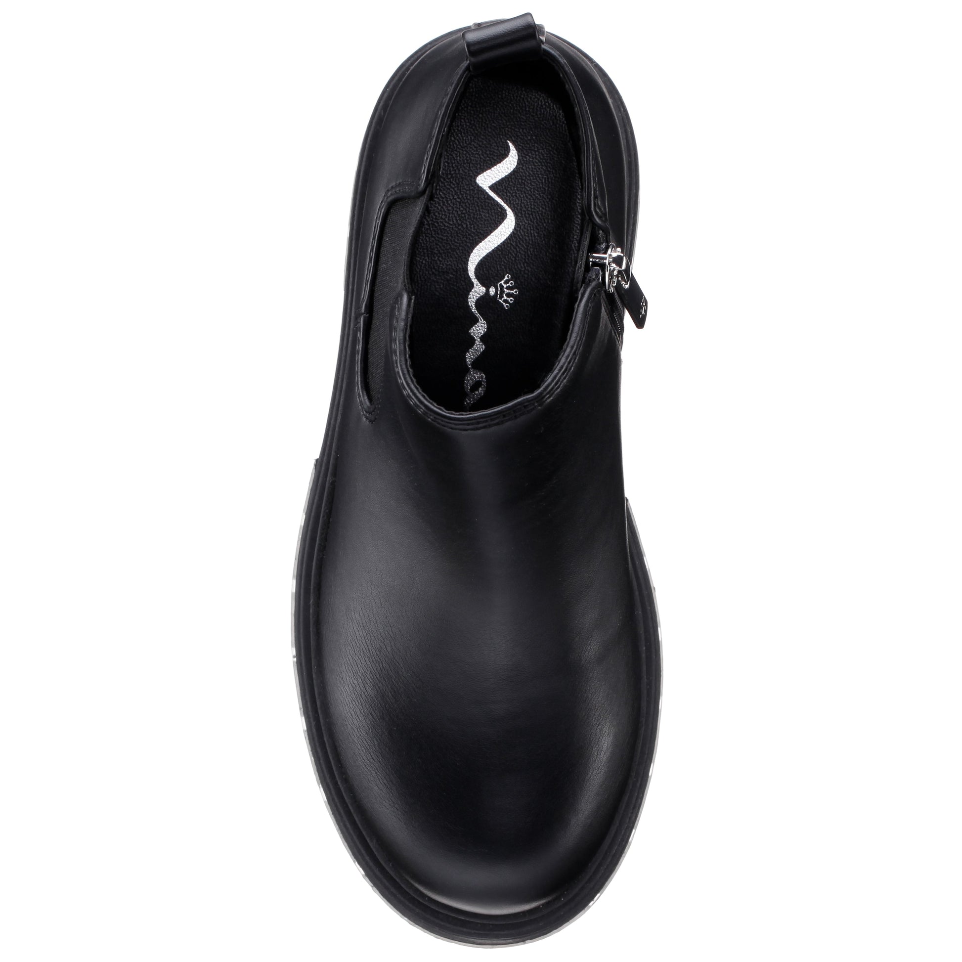 Nina Shoes Girls Prisila Black Inside Zip Ankle Boots