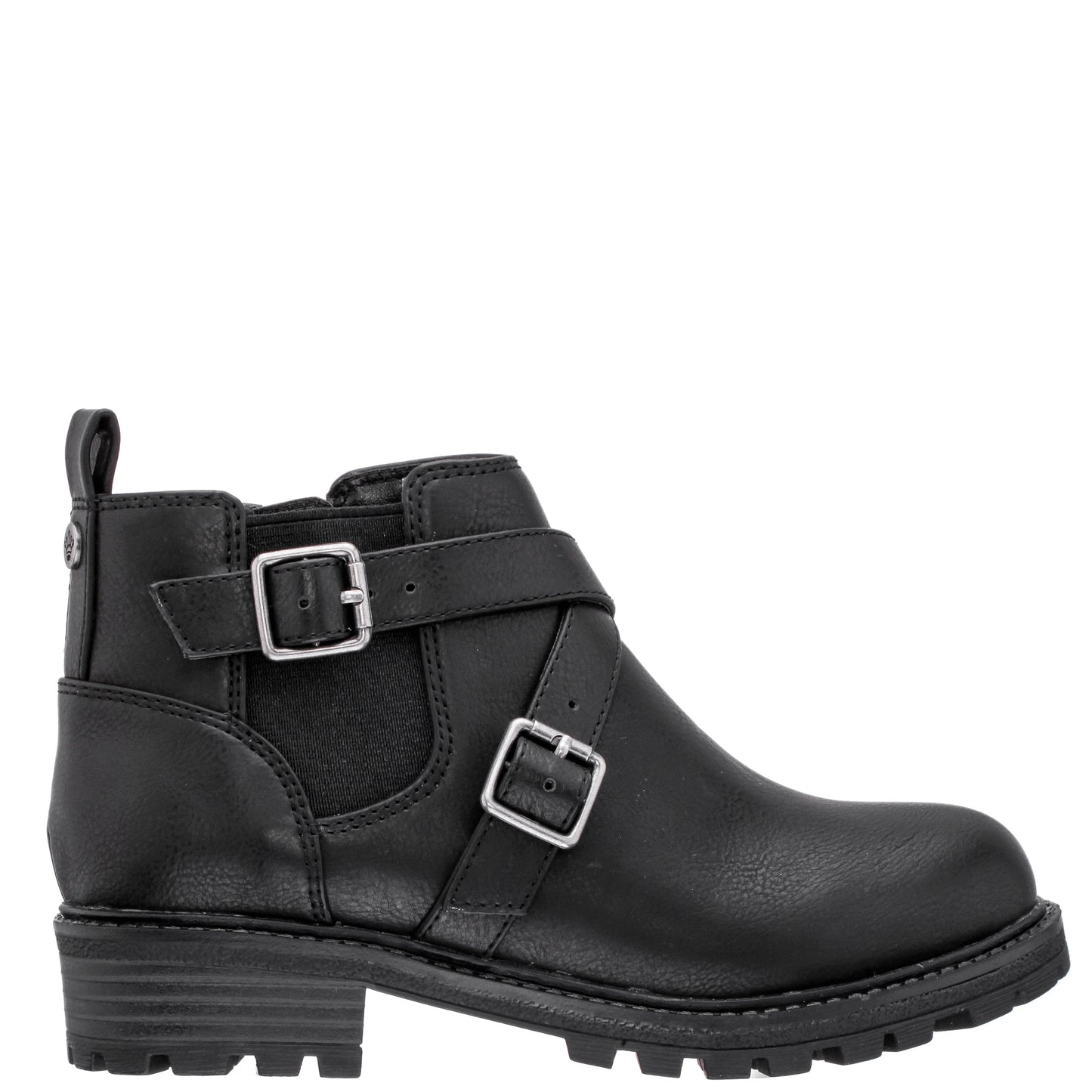 Nina Shoes Girls Kylee Black Side Zip Buckle Boots