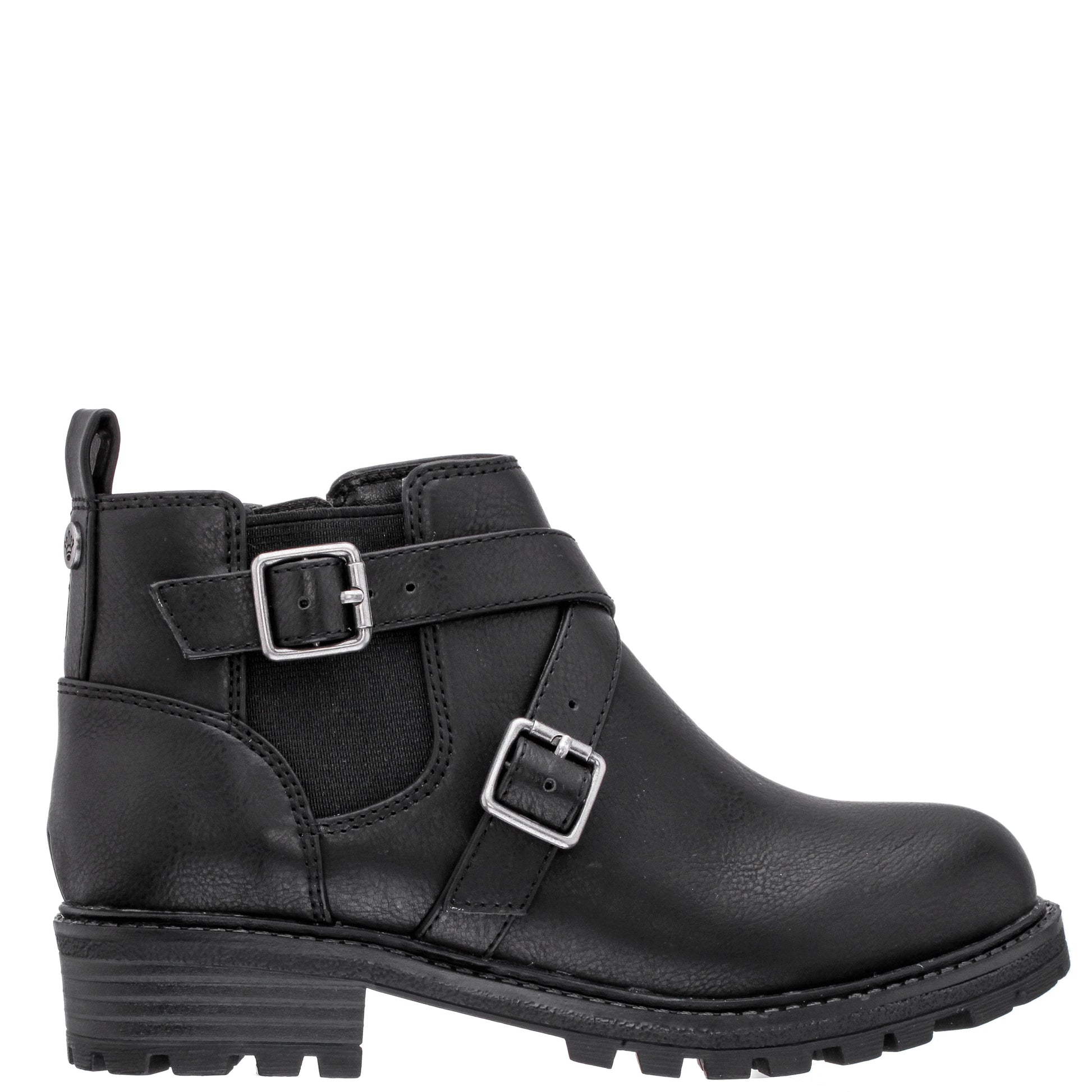 Nina Shoes Girls Kylee Black Side Zip Buckle Boots