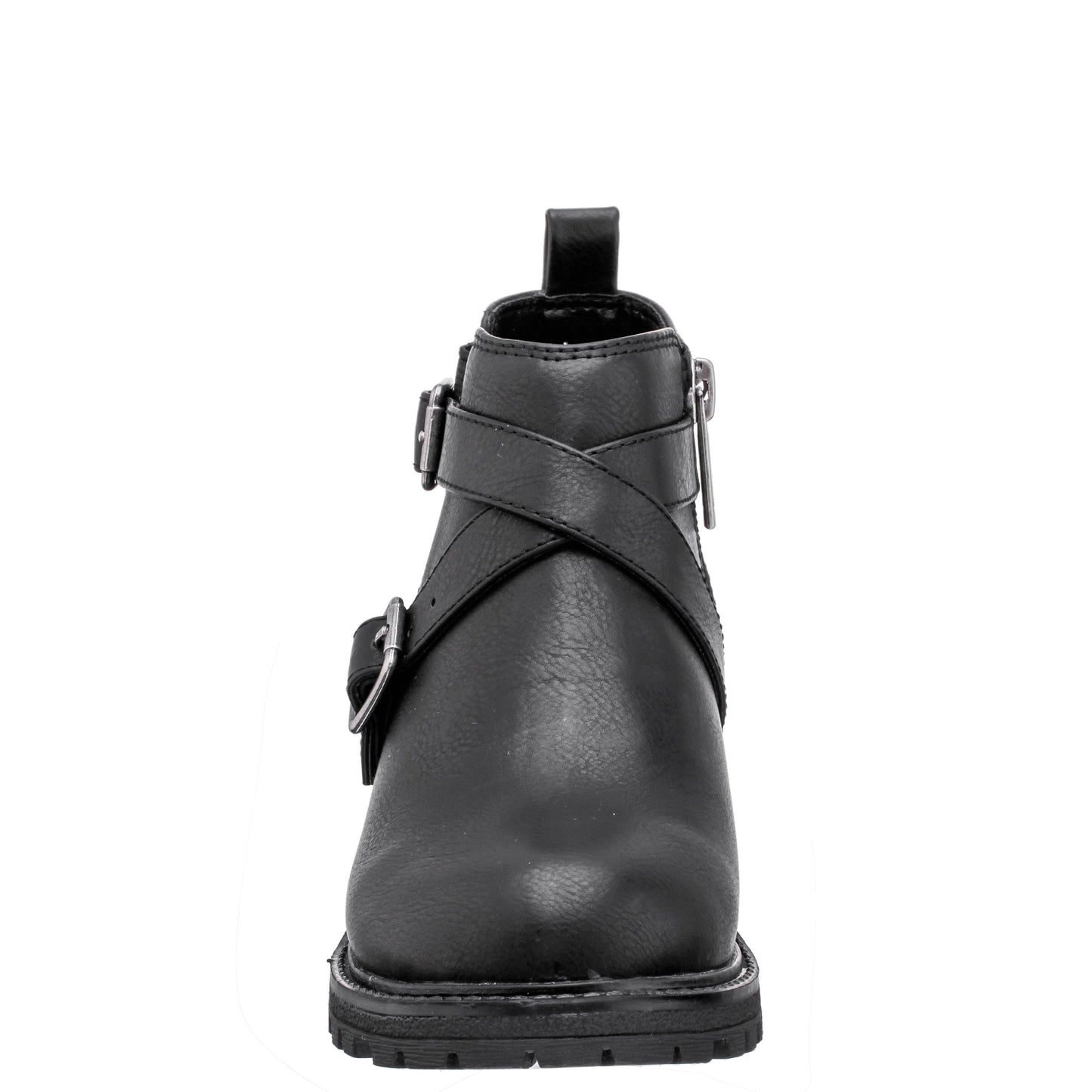 Nina Shoes Girls Kylee Black Side Zip Buckle Boots