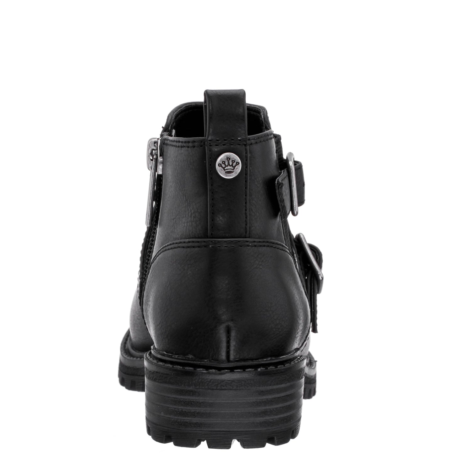 Nina Shoes Girls Kylee Black Side Zip Buckle Boots