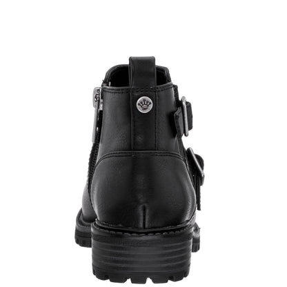 Nina Shoes Girls Kylee Black Side Zip Buckle Boots