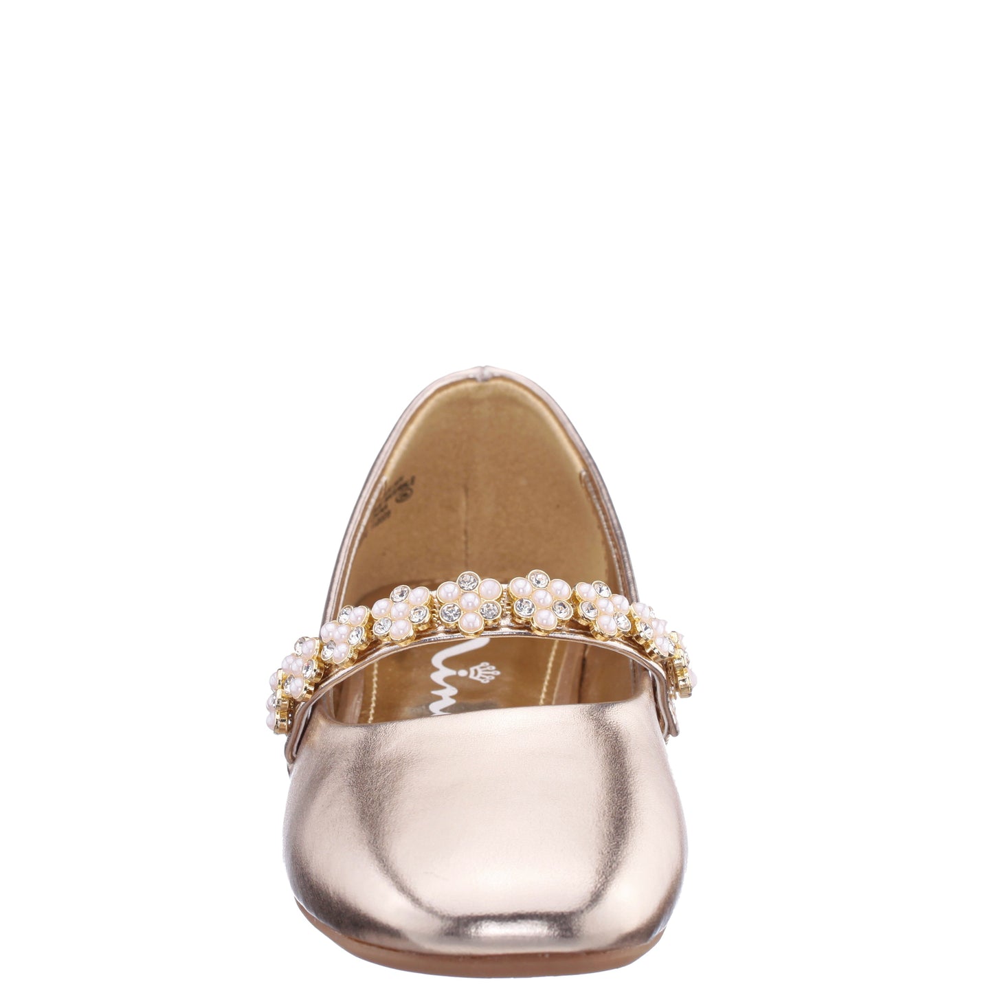 Nina Shoes Girls Joansie Light Gold Metallic Ballet Dress Shoe