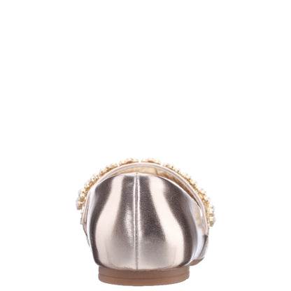 Nina Shoes Girls Joansie Light Gold Metallic Ballet Dress Shoe
