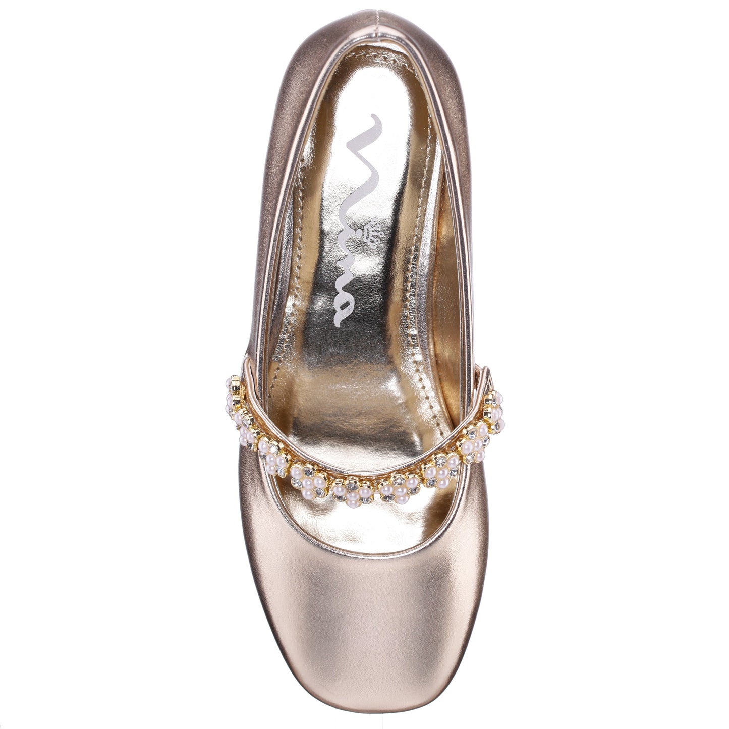 Nina Shoes Girls Joansie Light Gold Metallic Ballet Dress Shoe
