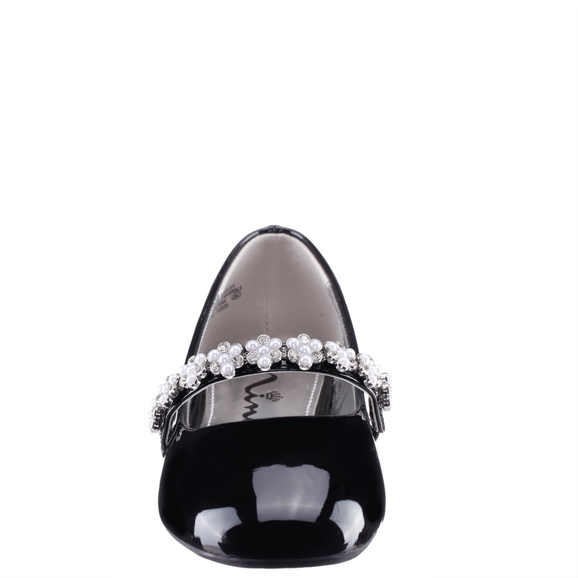Nina Shoes Girls Joansie Black Patent Ballet Dress Shoe
