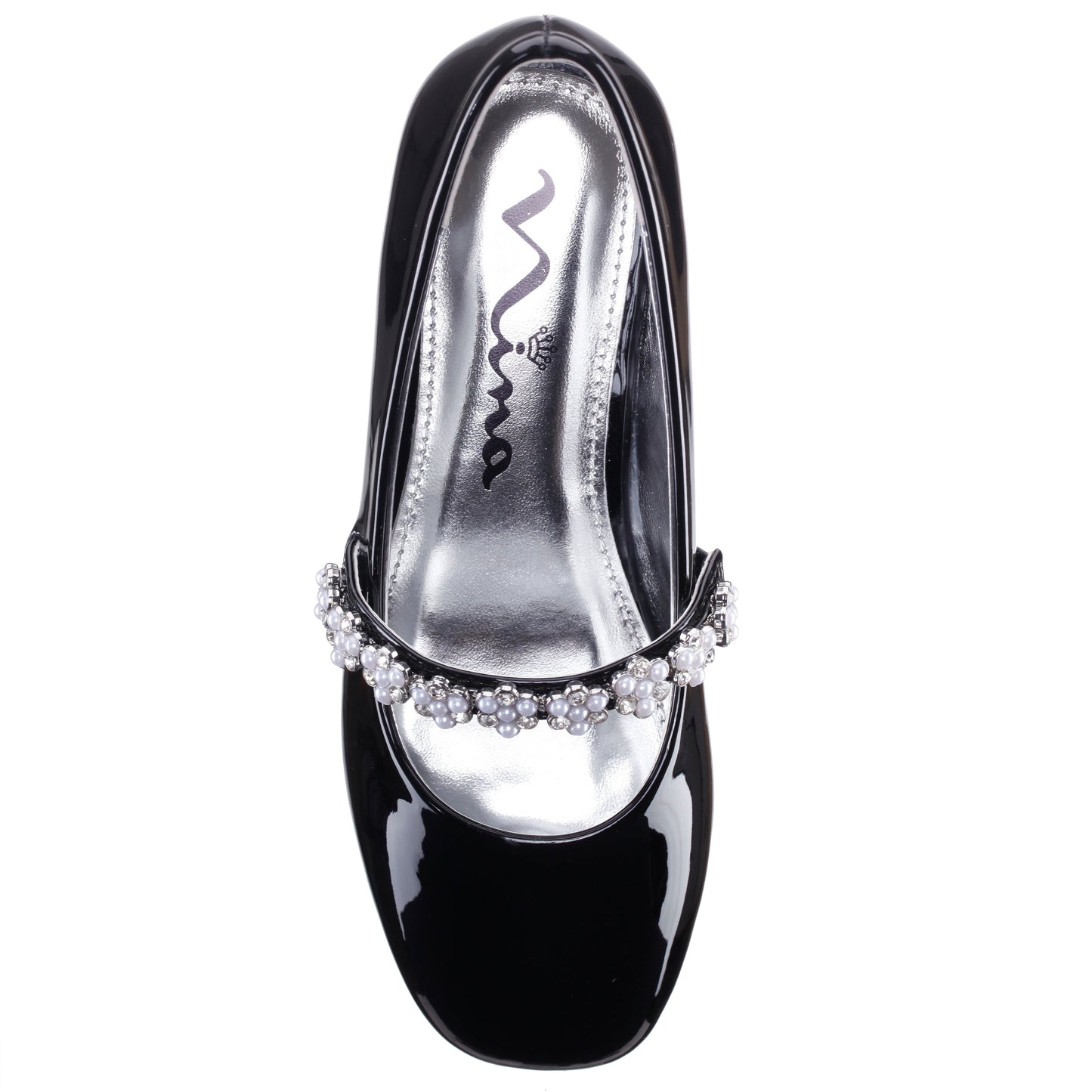 Nina Shoes Girls Joansie Black Patent Ballet Dress Shoe