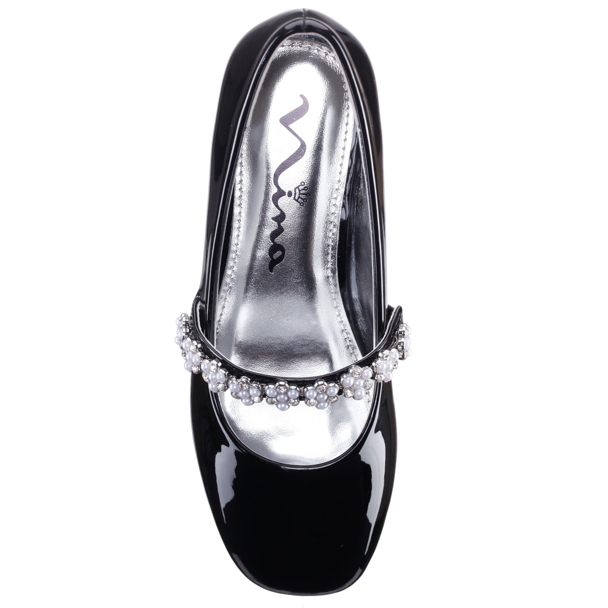 Nina Shoes Girls Joansie Black Patent Ballet Dress Shoe