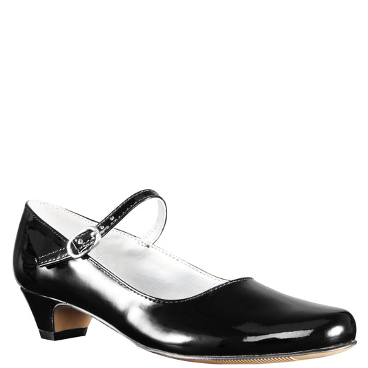 Nina Shoes Girls Seeley Black Low Heel Dress Shoes