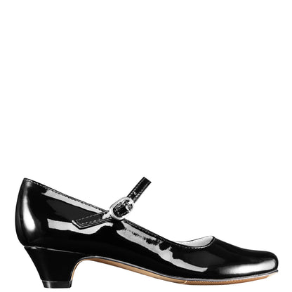 Nina Shoes Girls Seeley Black Low Heel Dress Shoes