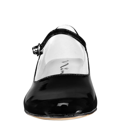 Nina Shoes Girls Seeley Black Low Heel Dress Shoes