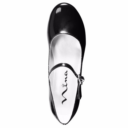 Nina Shoes Girls Seeley Black Low Heel Dress Shoes