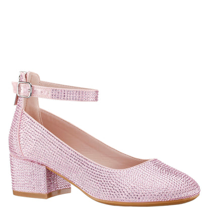 Nina Shoes Girls Lennie2 Pink Rhinestone Dress Shoes