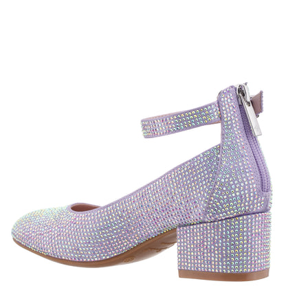 Nina Shoes Girls Lennie2 Purple Rhinestone Dress Shoes