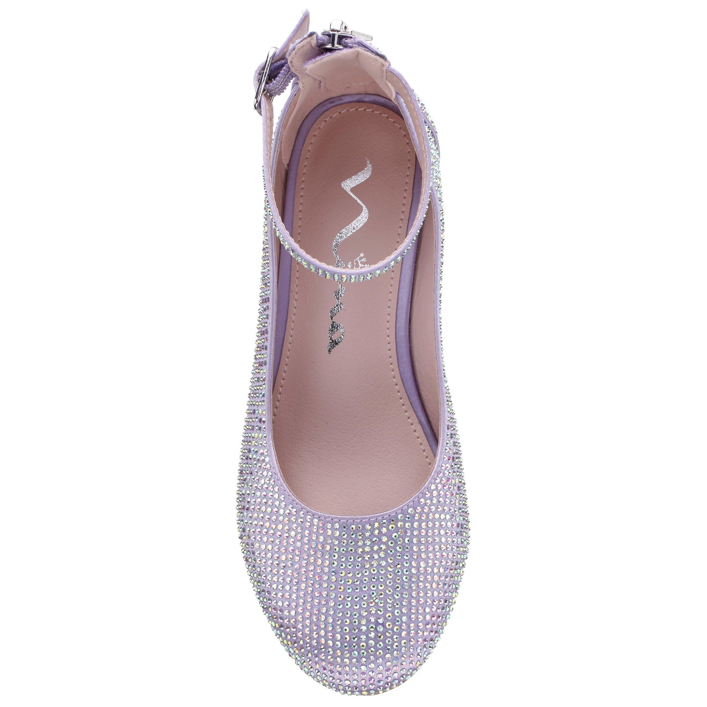 Nina Shoes Girls Lennie2 Purple Rhinestone Dress Shoes