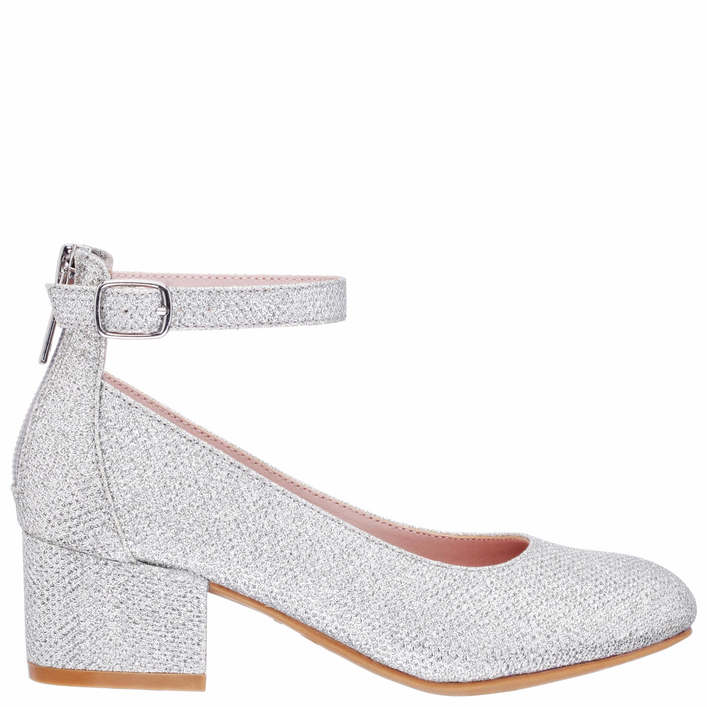 Nina Shoes Girls Lennie Silver Sparkle dress shoes