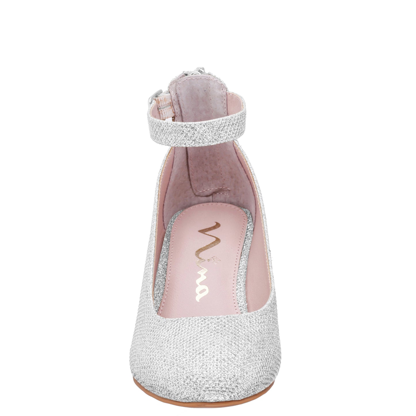 Nina Shoes Girls Lennie Silver Sparkle dress shoes