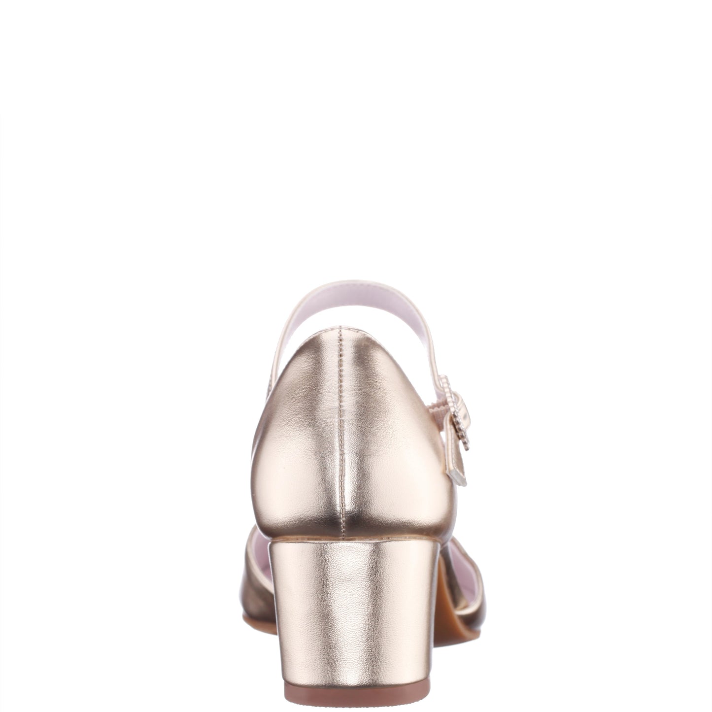 Nina Shoes Girls Macey Gold Metallic 2-Piece Heel